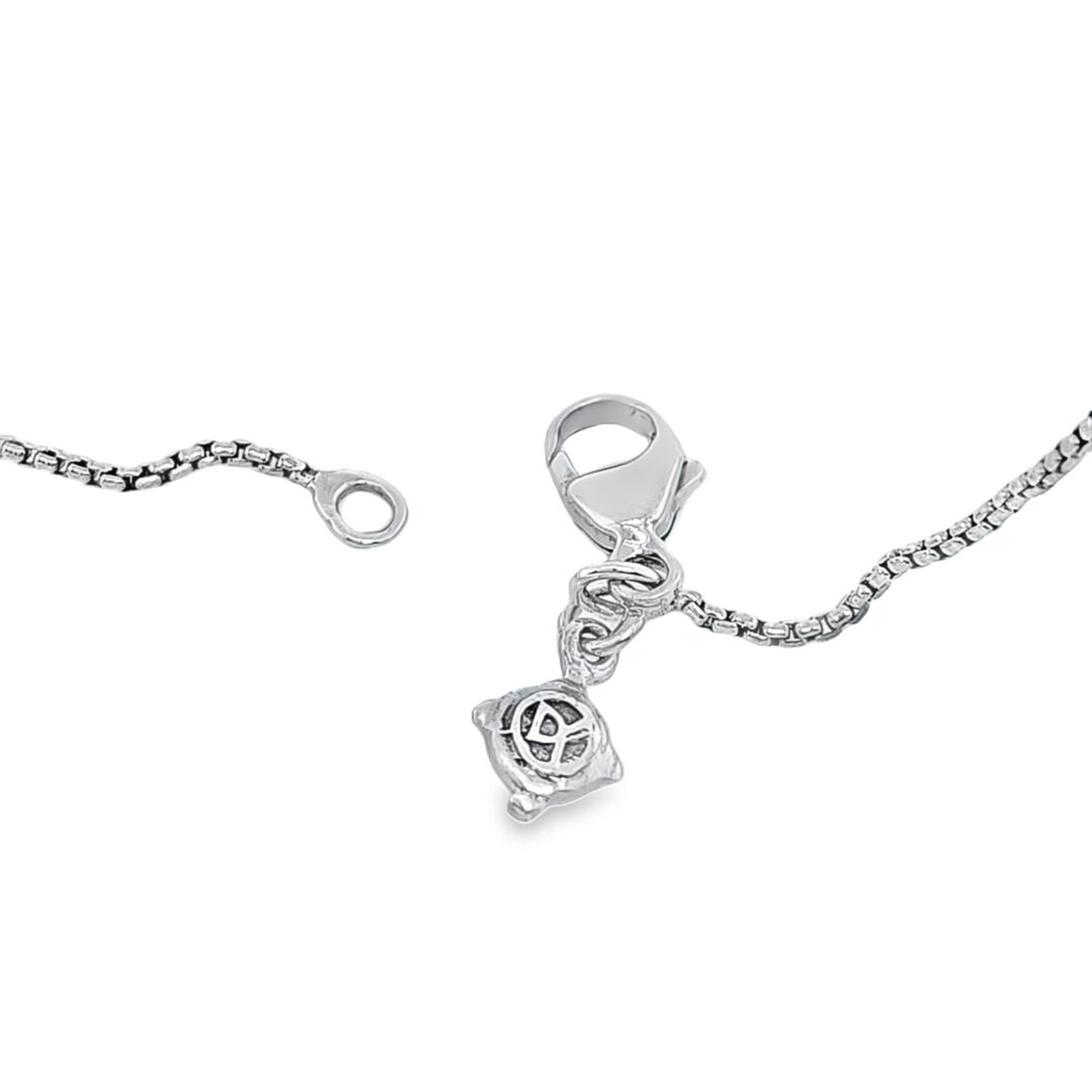 Collana con ciondolo a forma di cerchio con diamanti di David Yurman In condizioni buone in vendita a Coral Gables, FL