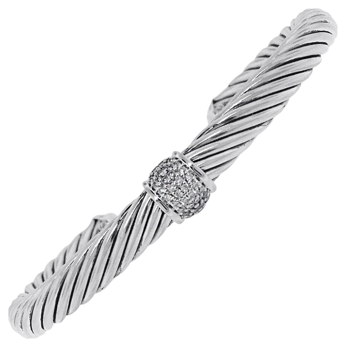 David Yurman Diamond Cuff Bracelet