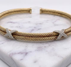 David Yurman Diamond Double Cable X Choker Halskette 1,50 Karat