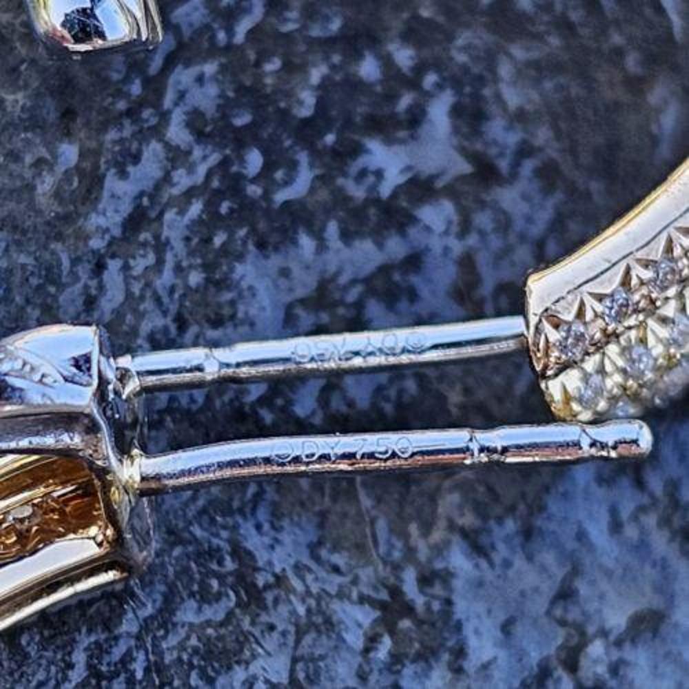 David Yurman Orecchini a cerchio con diamanti Pave Flex Shrimp 3 Row 18k Rose White 7500 in vendita 2