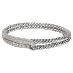 David Yurman Diamond Labyrinth Bracelet in Sterling Silver 0.8 CTW