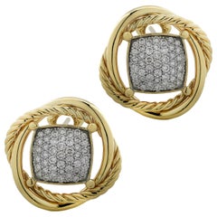 David Yurman Diamond Large Infinity Earrings