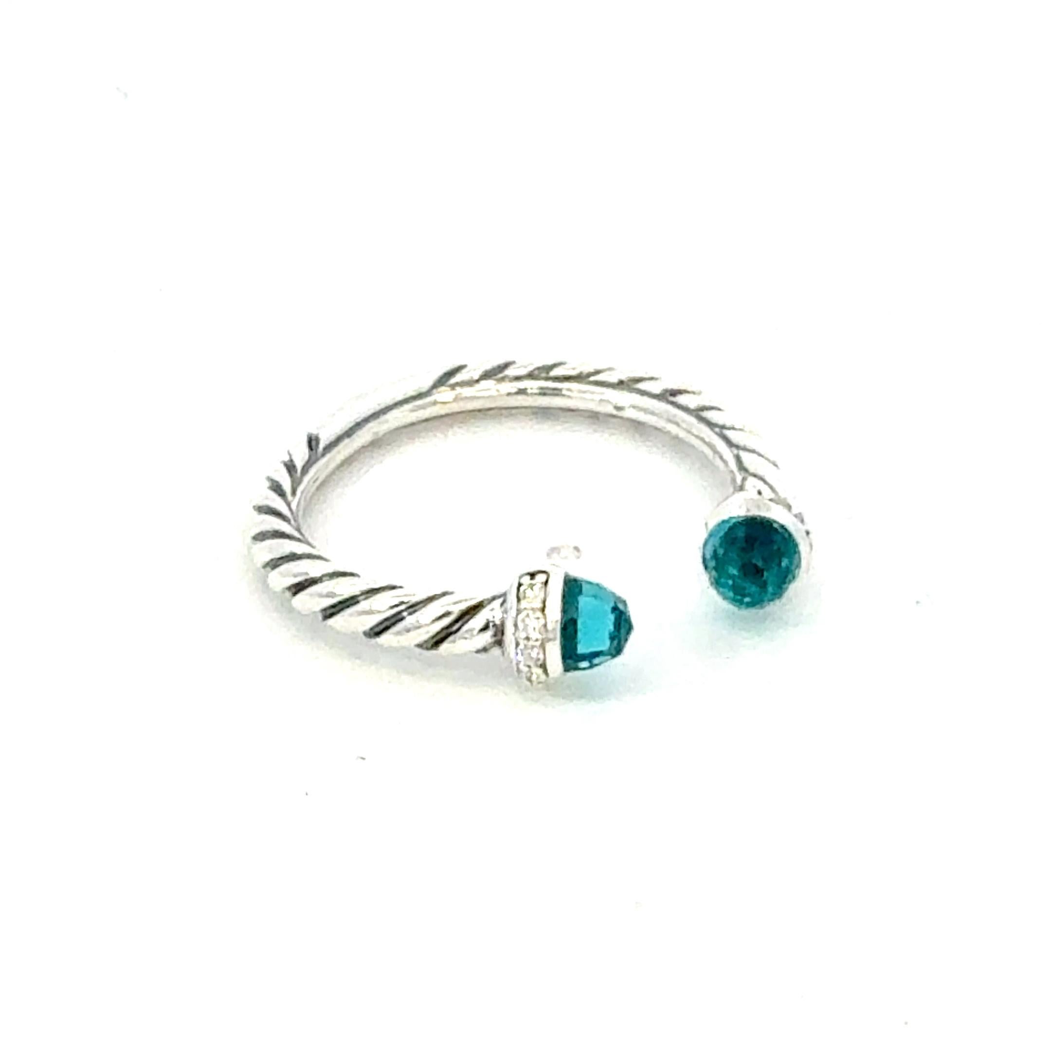 Auténtico anillo David Yurman de diamantes y topacio azul londinense talla 7,5 de plata de ley DY601

VENDEDOR DE CONFIANZA DESDE 2002

¡¡POR FAVOR VEA NUESTROS CIENTOS DE COMENTARIOS POSITIVOS DE NUESTROS CLIENTES!!

ENVÍO GRATUITO

Detalles
Stone: