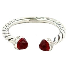 David Yurman Anillo Citrino Madeira Diamante Talla 7 Plata de Ley Estate