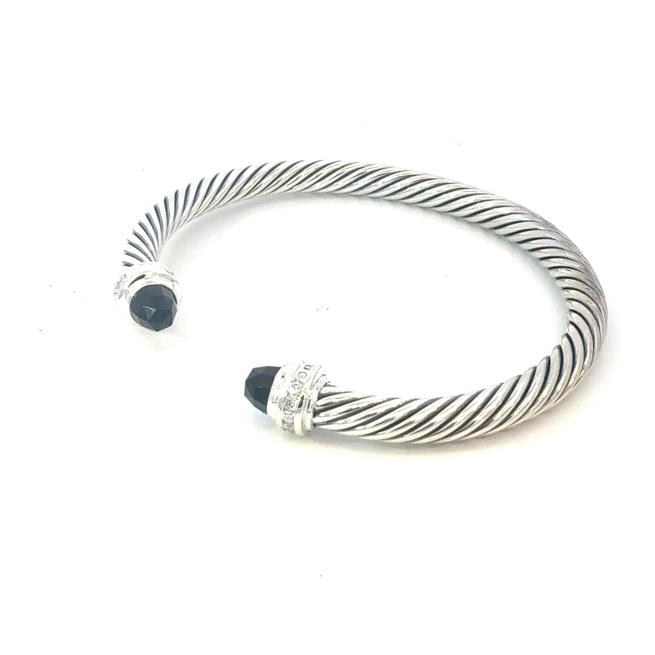 Authentic David Yurman Diamond Onyx Cable Cuff Bracelet 5 mm Size M Silver Estate DY692

Retail: $995.00

This elegant Authentic David Yurman cuff bracelet is made of Diamond, Onyx and sterling silver.

TRUSTED SELLER SINCE 2002

PLEASE SEE OUR