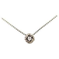 David Yurman Collar Colgante Petite Albion de Plata de Ley y Diamantes