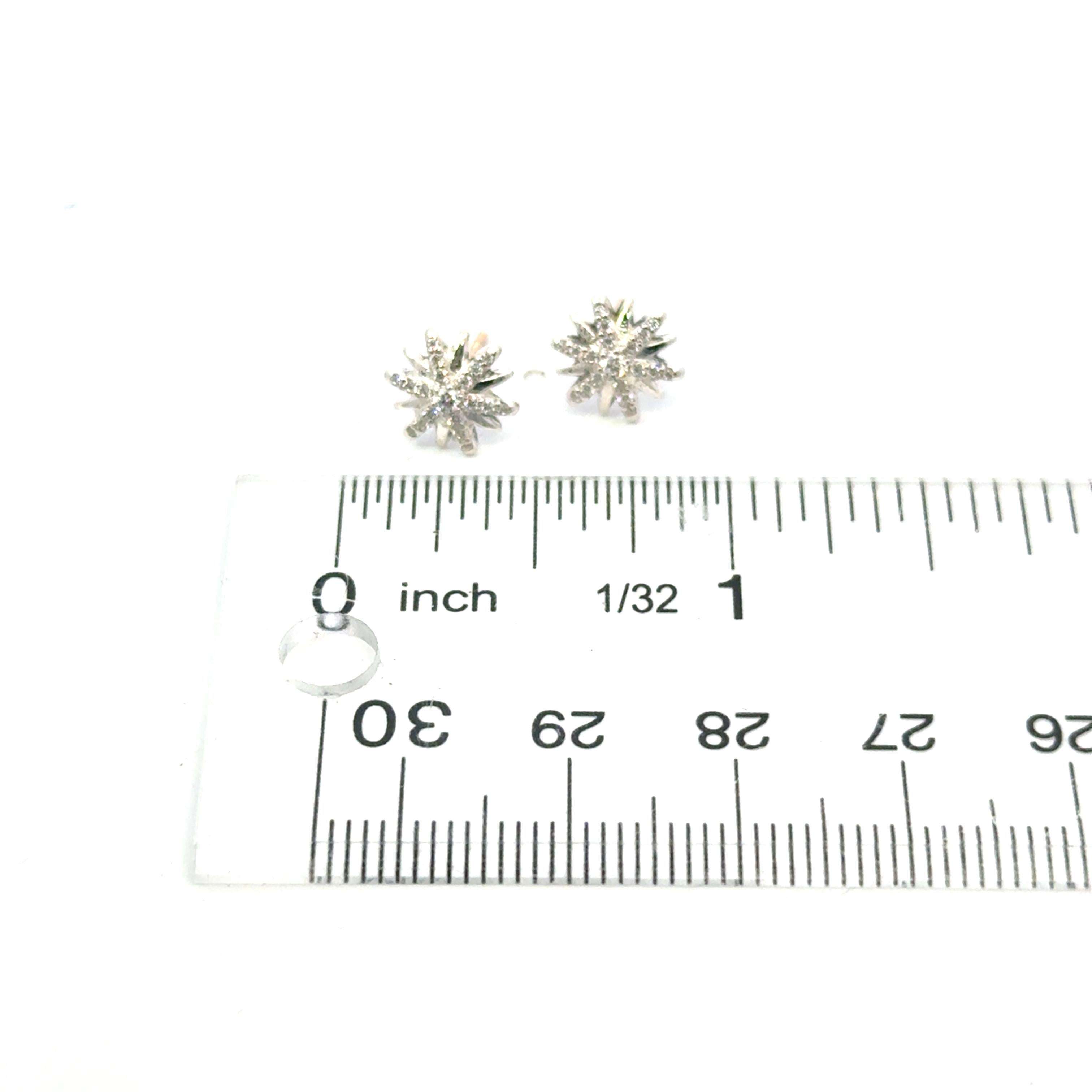 David Yurman Diamond Starburst Earrings 14KT Gold + Silver Estate 7