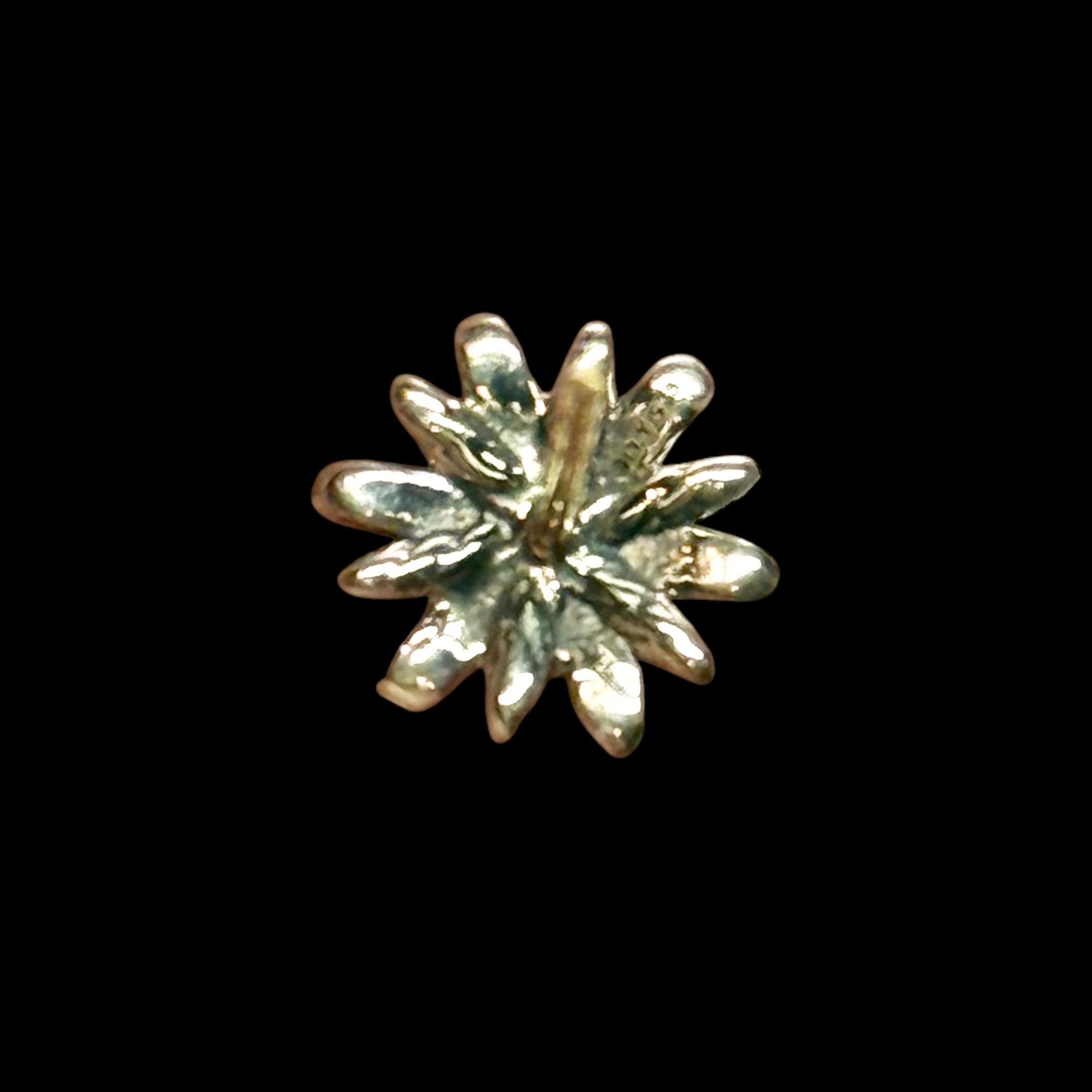 David Yurman Diamond Starburst Earrings 14KT Gold + Silver Estate in vendita 2