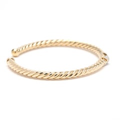 David Yurman Diamond X Criss Cross Bracelet, 18k Yellow Gold, Length 6.38 Inches