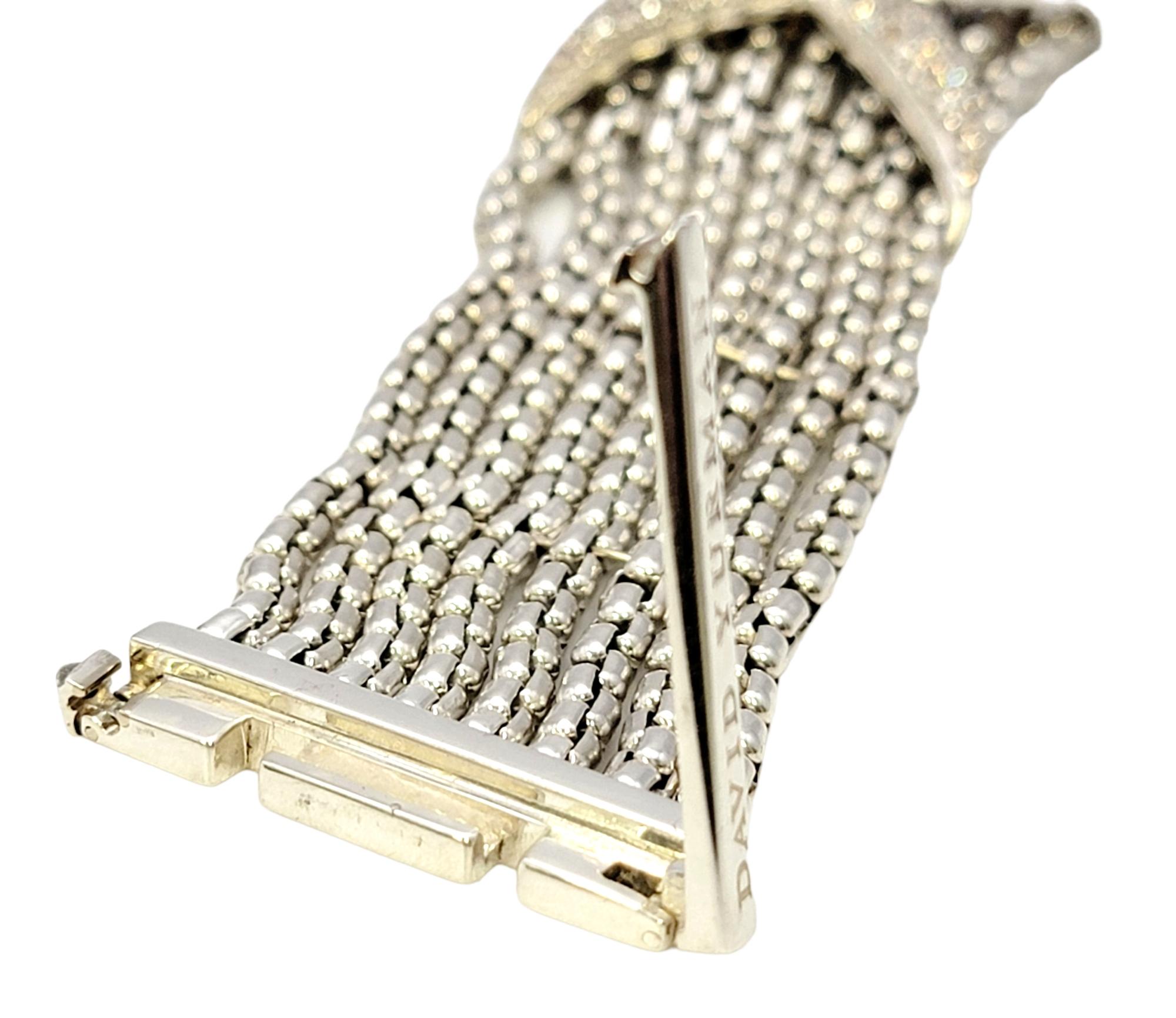 David Yurman Diamond 'X' Eight Row Box Chain Bracelet in Sterling Silver 5