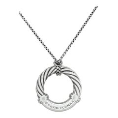 David Yurman Donut circle sterling silver and gold necklace