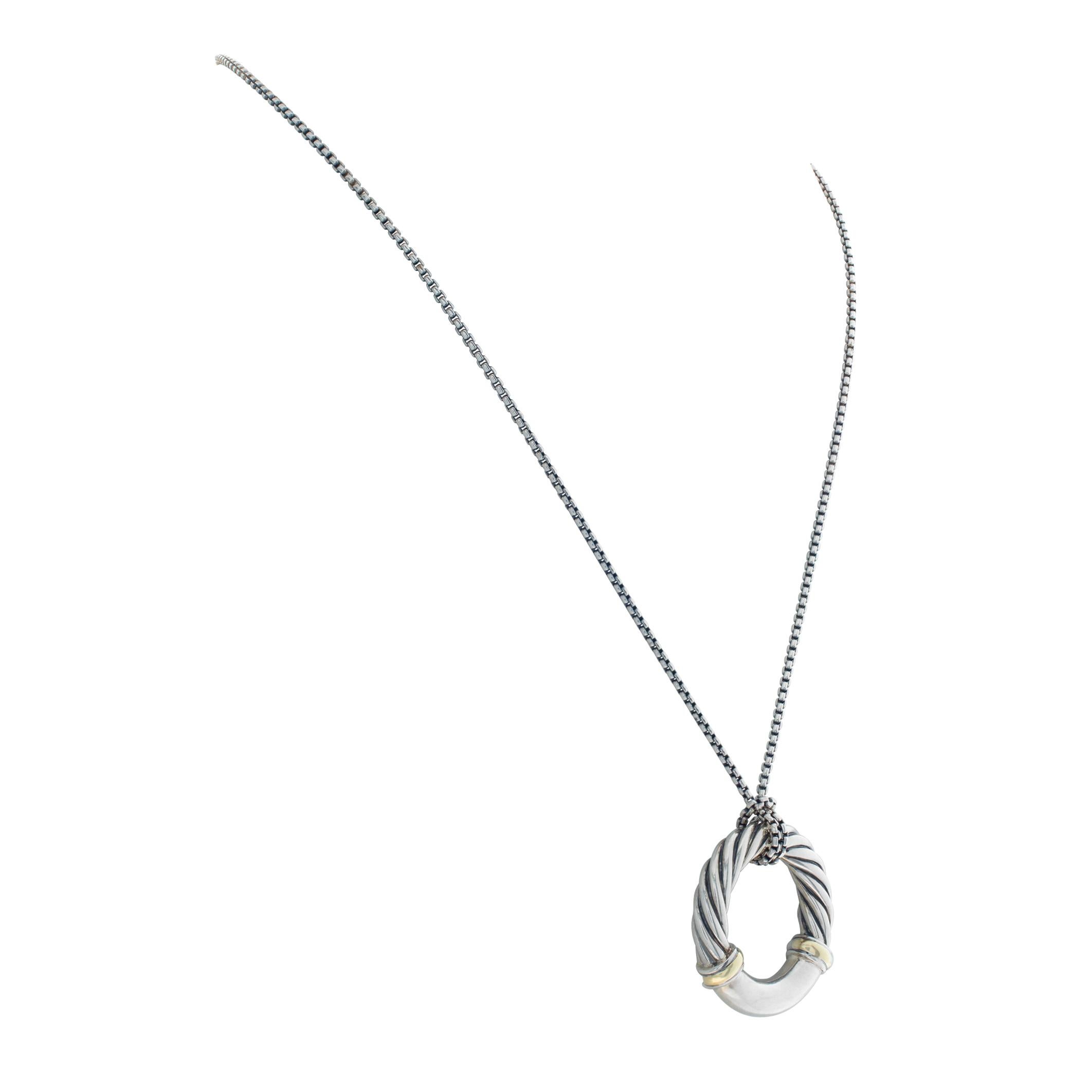 David Yurman Collana a forma di ciambella in argento e oro In condizioni ottime in vendita a Surfside, FL