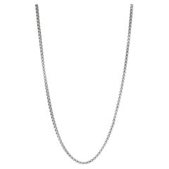 David Yurman Double Box Chain, Sterling Silver, Length 20 Inches, Stackable