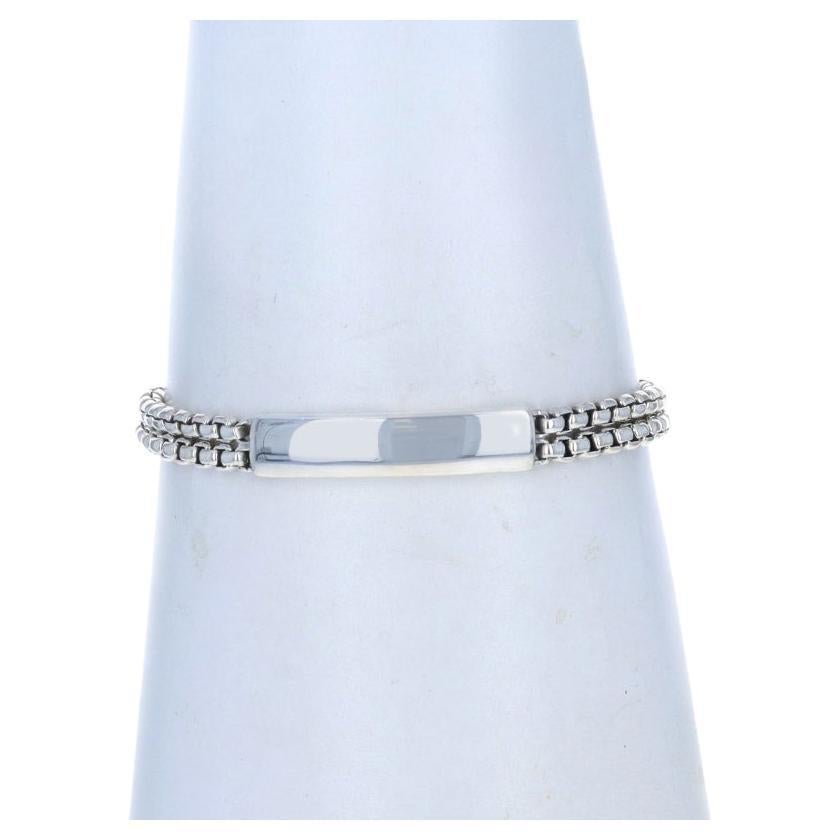 David Yurman Double Box ID Men's Bracelet 7 1/4" - Sterling Silver 925 Chain