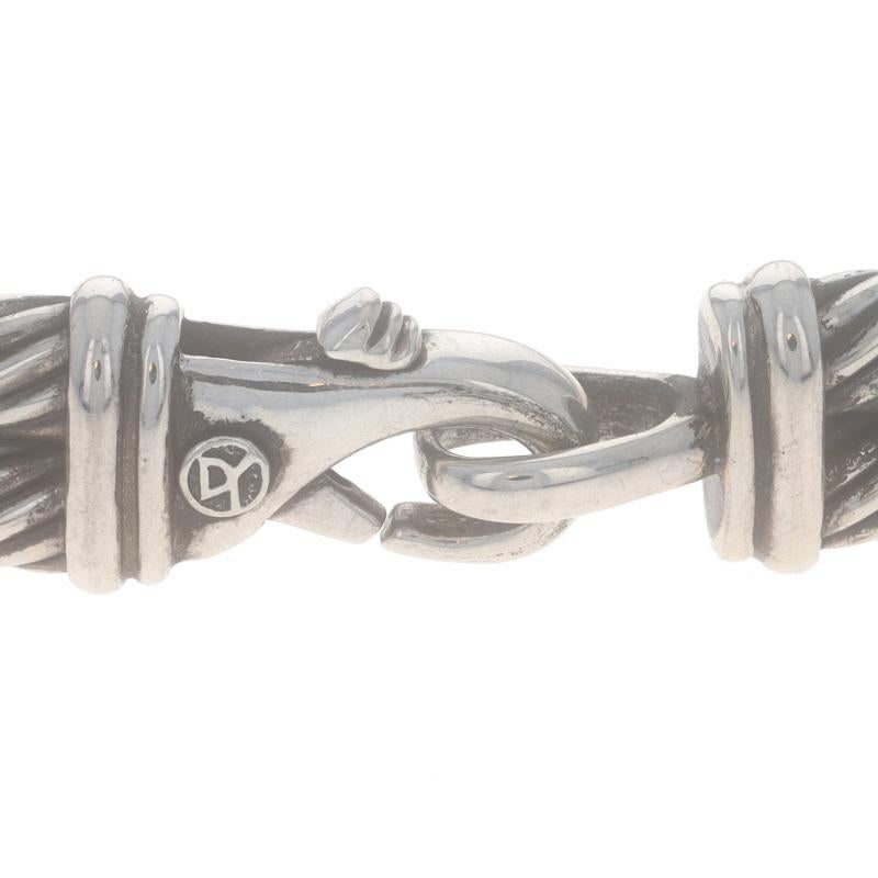 David Yurman Collier ras du cou à double câble 15 pouces en argent sterling et or jaune 925 en vente 2