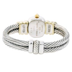 David Yurman Double Cable T-42875 Women's Quartz Watch 925 and 14 Karat Yg