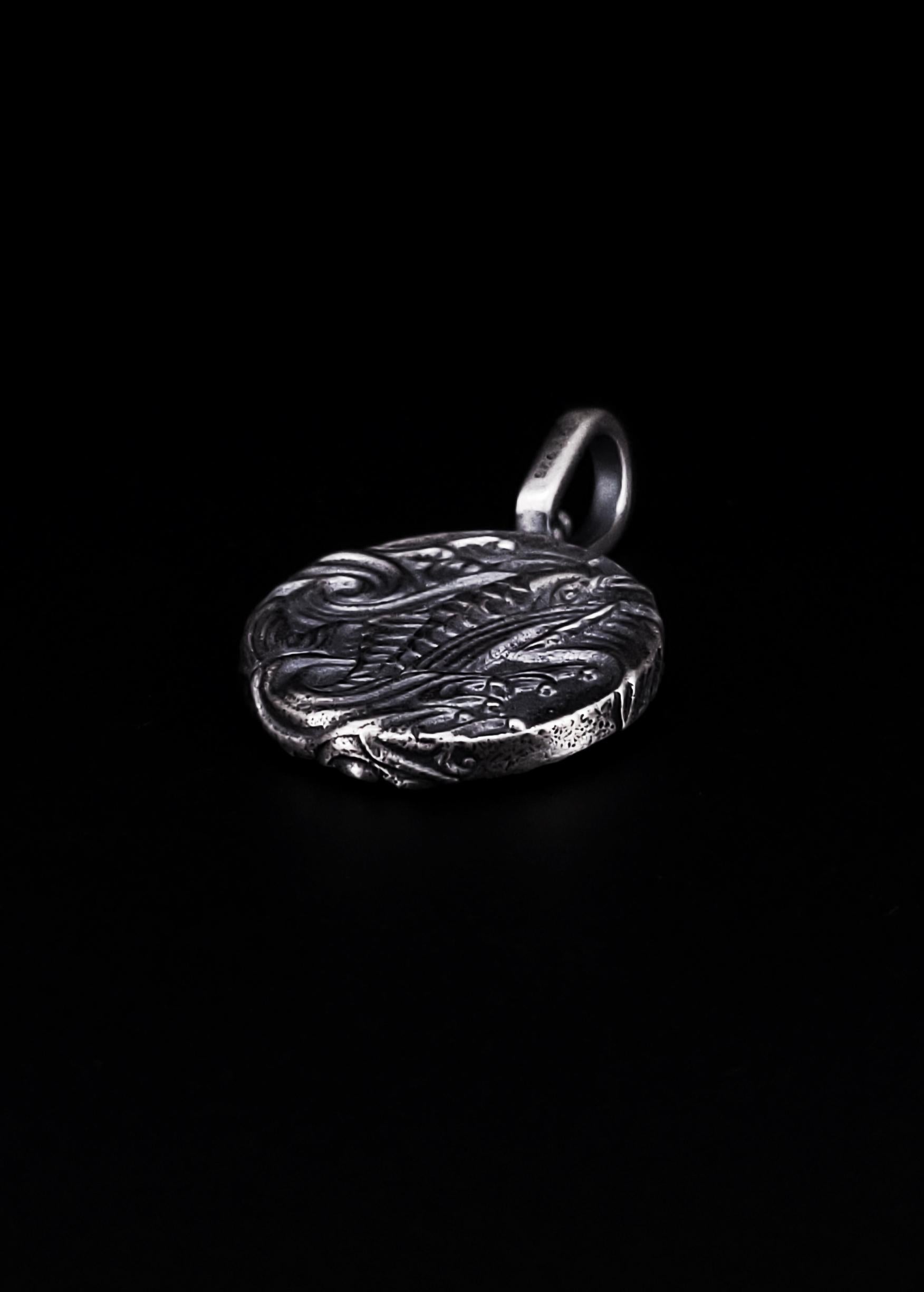 David Yurman Ciondolo Amuleto del Drago in argento sterling In condizioni ottime a New York, NY
