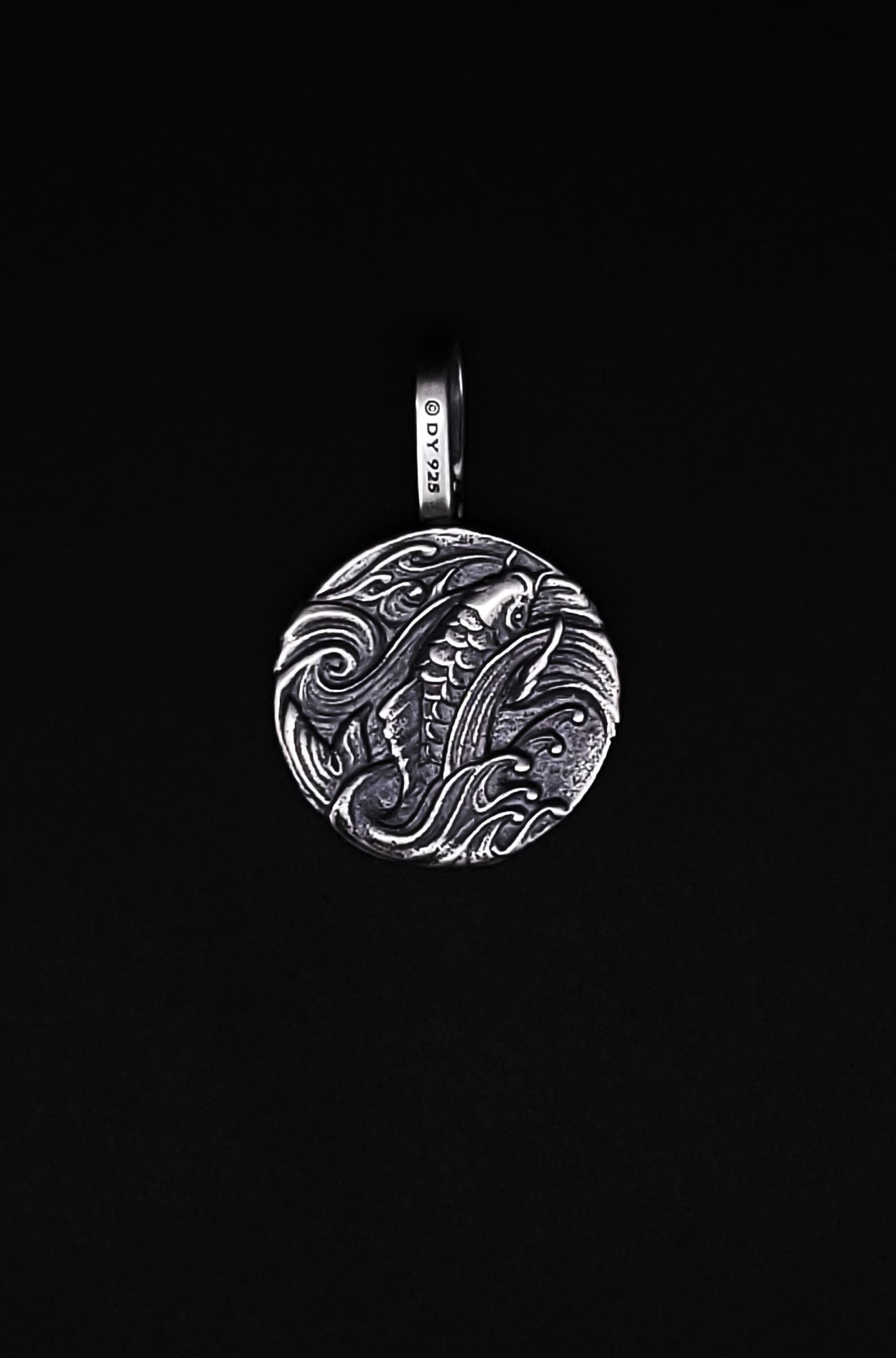 David Yurman Ciondolo Amuleto del Drago in argento sterling 1