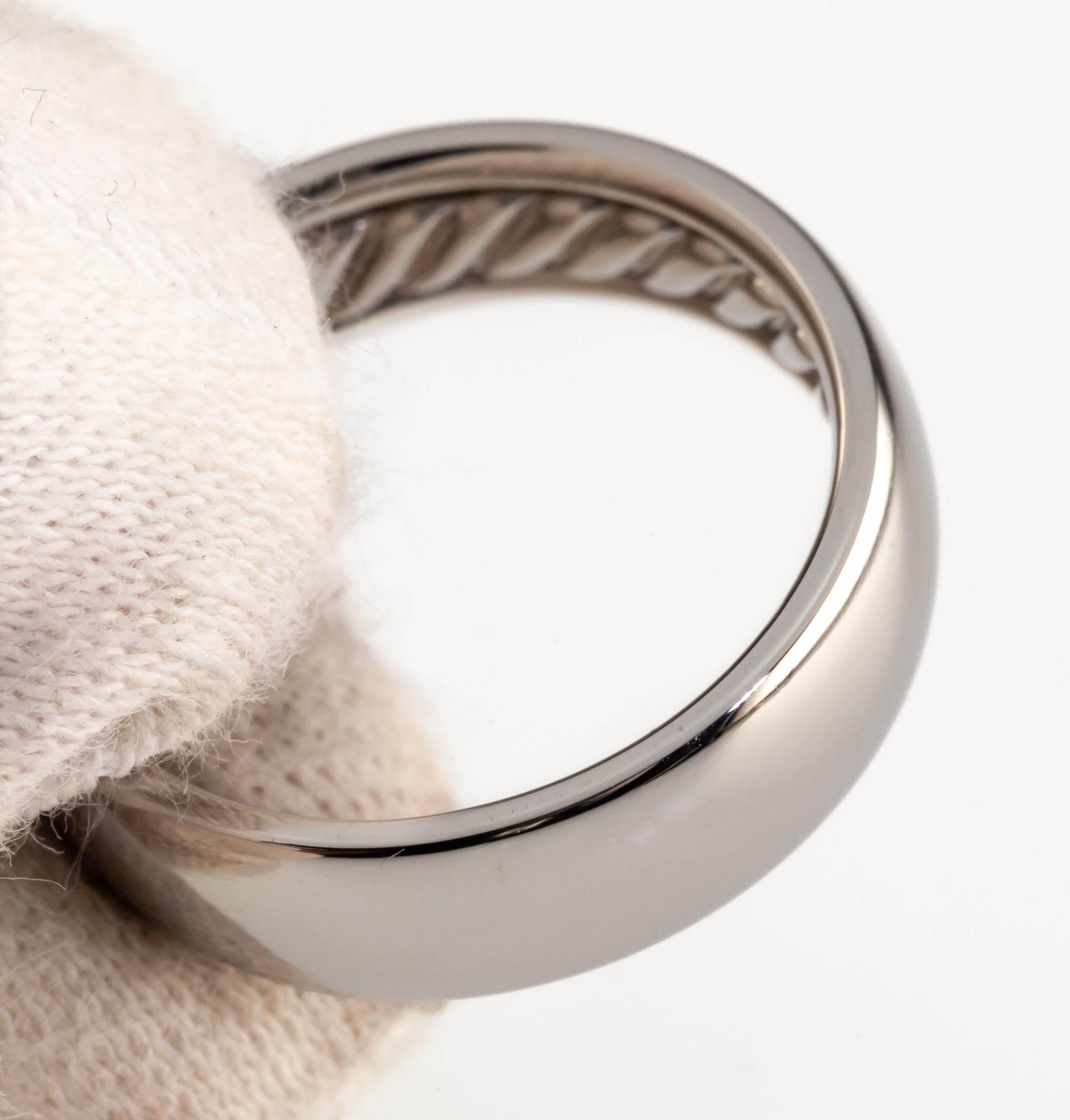 David Yurman DY Classic Platinum Band w/ Original Box Size 7.5 For Sale 1