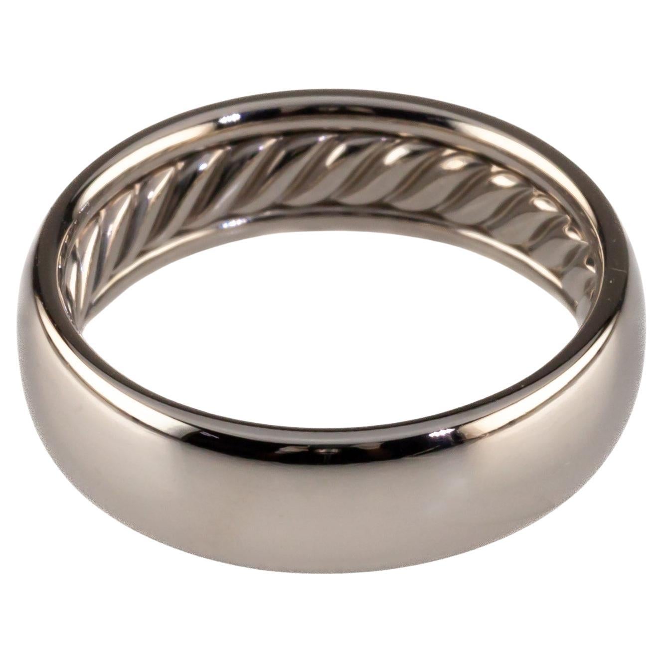 David Yurman DY Classic Platinum Band w/ Original Box Size 7.5