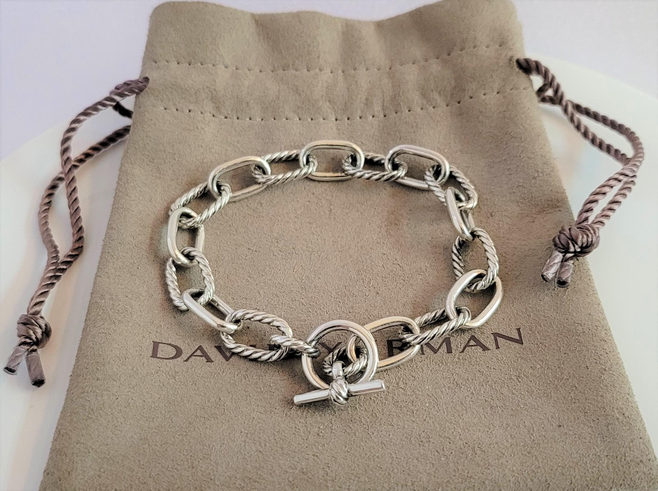 David Yurman DY Madison Toggle Chain Bracelet - Small In New Condition For Sale In New York, NY
