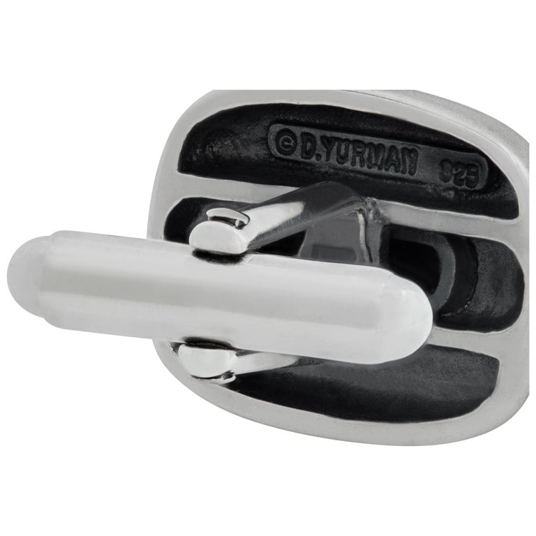 David Yurman DY3 cufflinks in sterling silver For Sale at 1stDibs