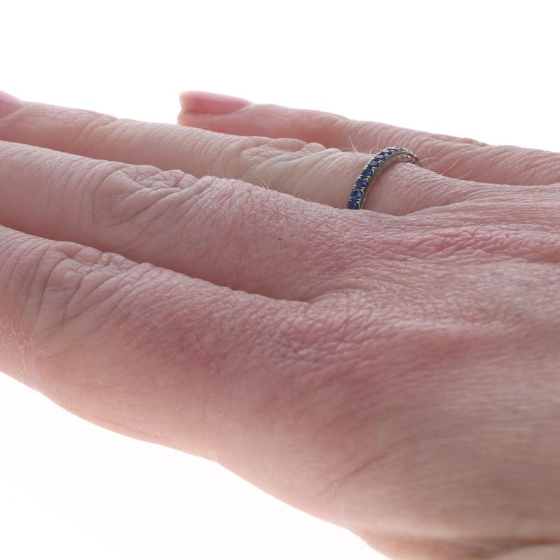 De las mujeres David Yurman Anillo Eternidad Zafiro Platino 950 Rd .78ctw Anillo 61/2 en venta