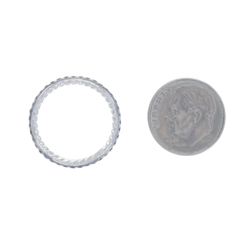 David Yurman Anillo Eternidad Zafiro Platino 950 Rd .78ctw Anillo 61/2 en venta 1