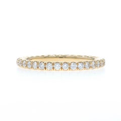 David Yurman Eden Partway Diamond Band - Yellow Gold 18k Rd .32ctw Ring Sz 6 1/4