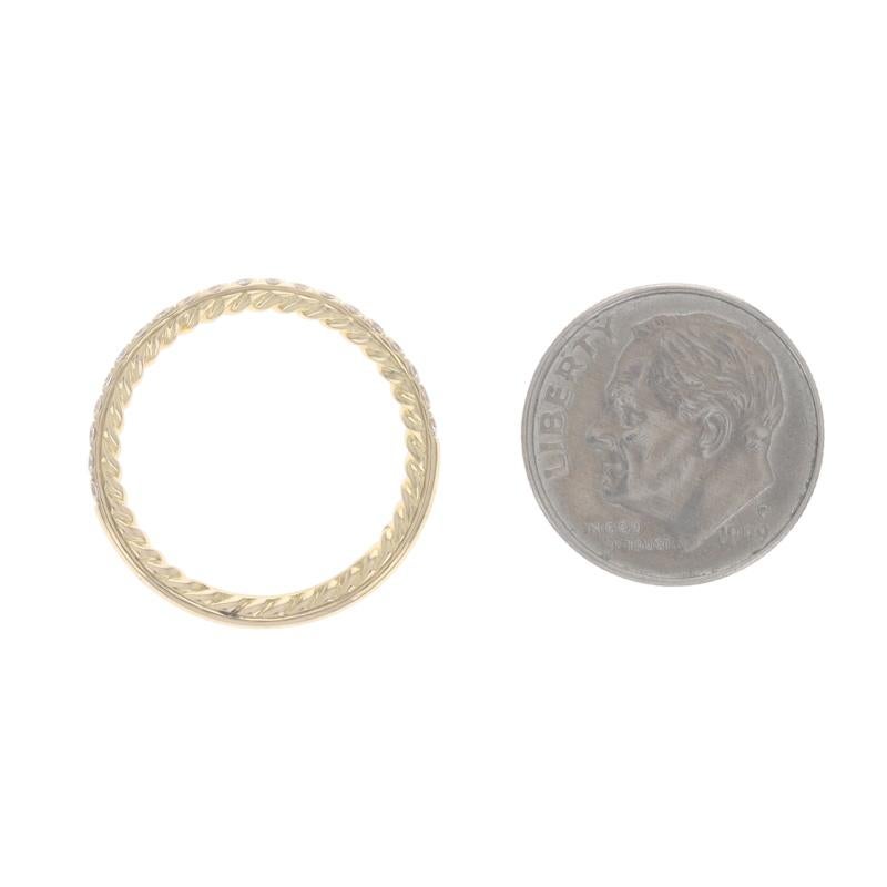David Yurman Eden Partway Diamond Band - Yellow Gold 18k Rd .32ctw Ring Sz 6 1/4 en venta 1