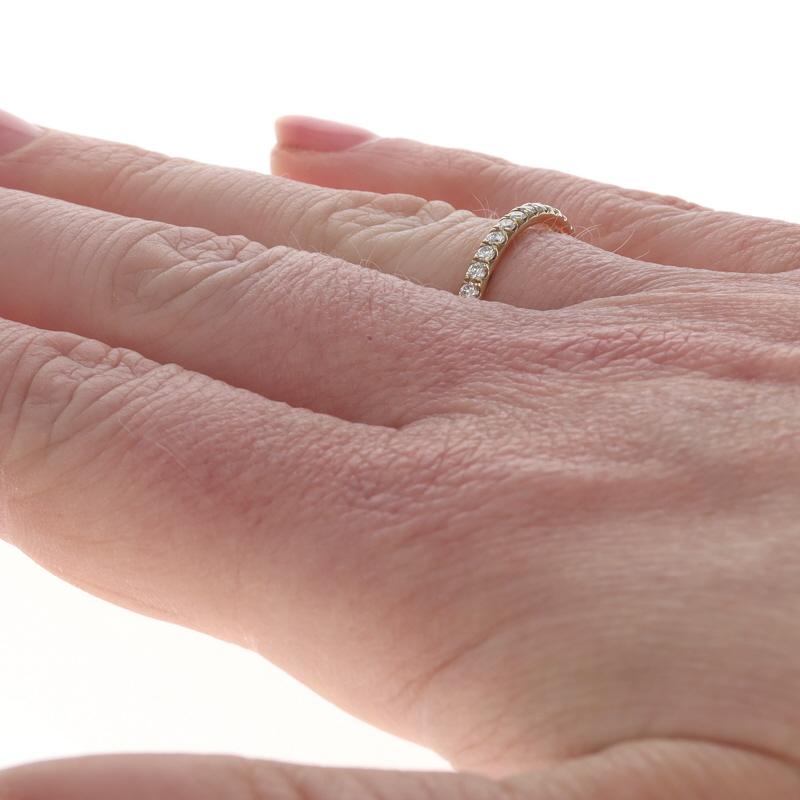 Women's David Yurman Eden Partway Diamond Band -Yellow Gold 18k Rd .32ctw Ring Sz 7 1/4 For Sale