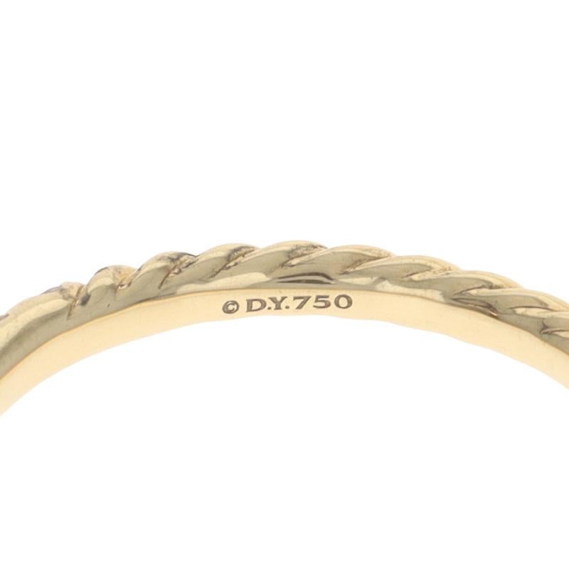 David Yurman Eden Partway Diamond Band -Yellow Gold 18k Rd .32ctw Ring Sz 7 1/4 For Sale 2
