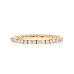 David Yurman Eden Partway Eternity Diamond Wedding Band - Yellow Gold 18k Size 6