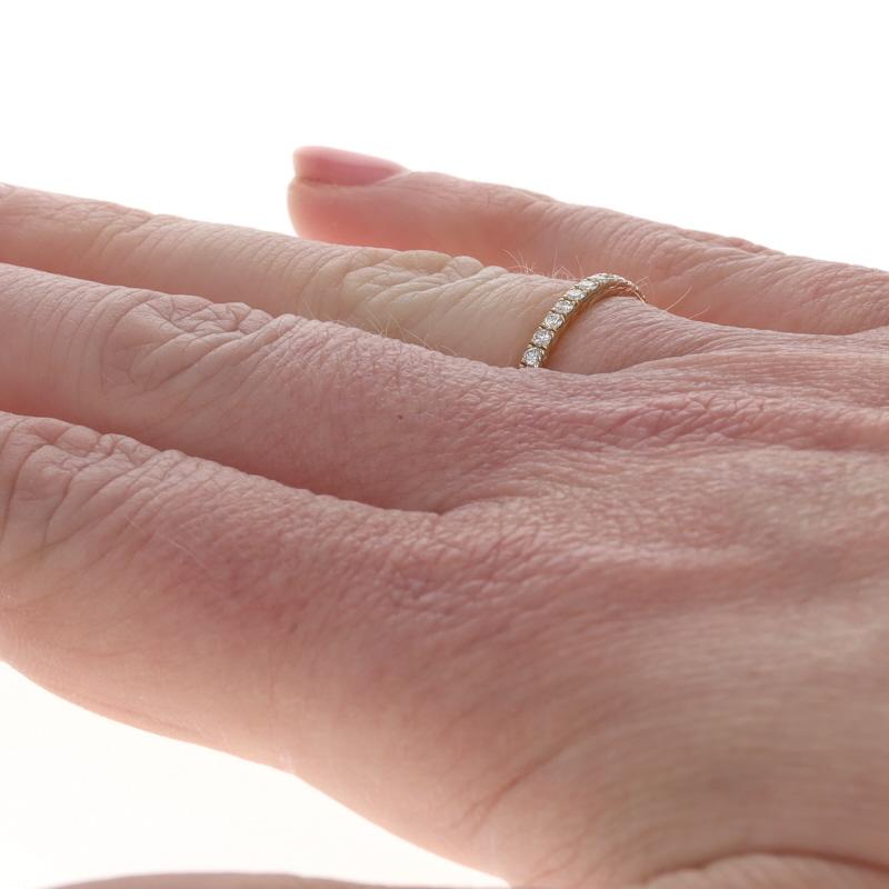 David Yurman Fede nuziale di diamanti a forma di eternità - Oro giallo 18 carati - Misura 6 In condizioni Nuovo in vendita a Greensboro, NC