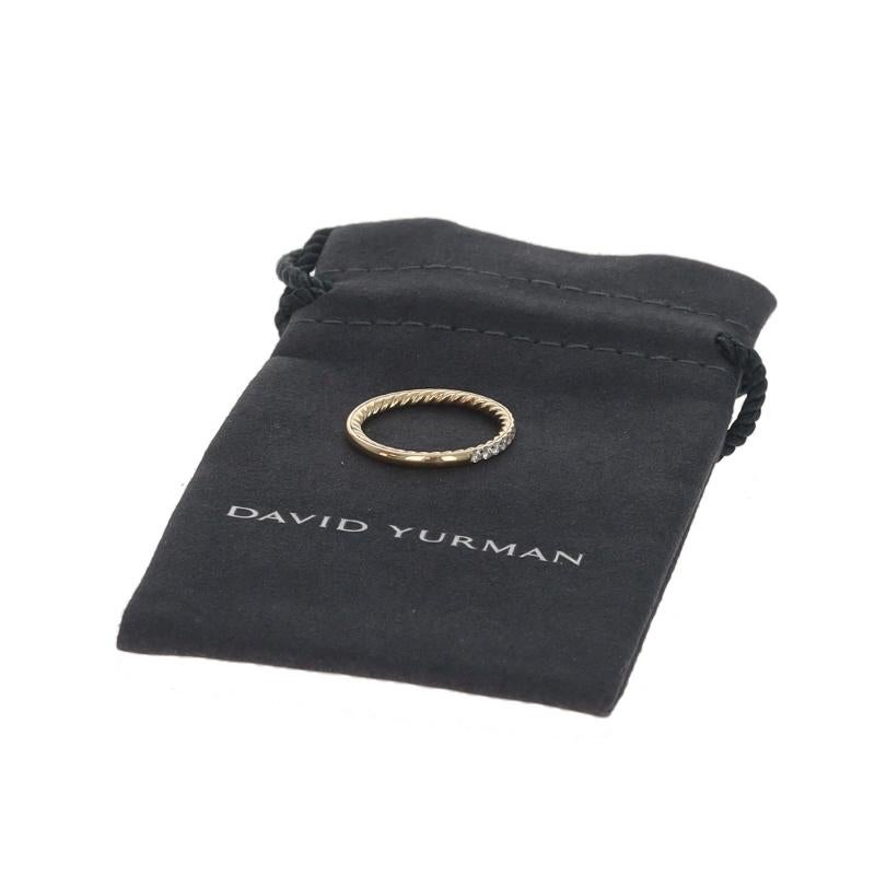 David Yurman Fede nuziale di diamanti a forma di eternità - Oro giallo 18 carati - Misura 6 in vendita 2