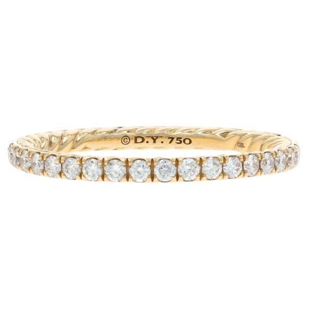 David Yurman Eden Partway Eternity Diamond Wedding Band - Yellow Gold 18k Size 6