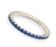 David Yurman Eden Sapphire Band Ring in Platinum