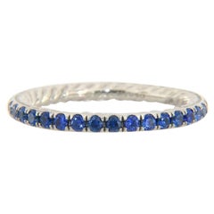 David Yurman Eden Sapphire Band Ring in Platinum