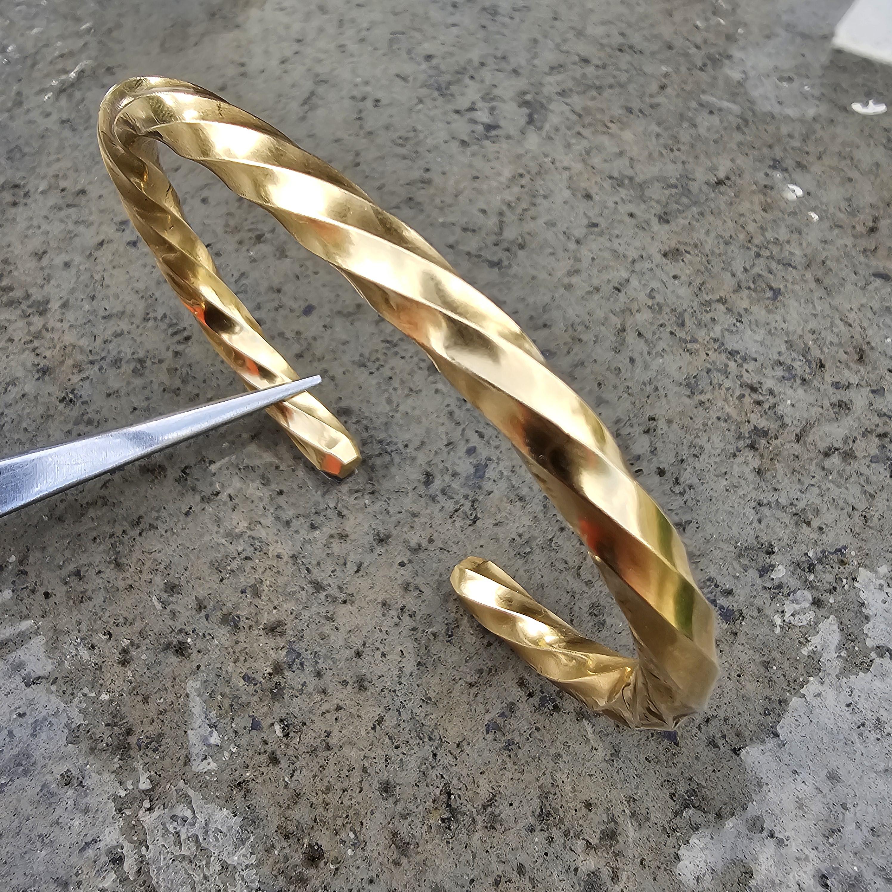 David Yurman Edge Cable Cuff Bracelet 18k Yellow Gold Large 33g 6200 For Sale 6