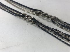 David Yurman Eight Row Curb Link Station Necklace