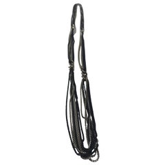 David Yurman Eight Row Curb Link Station Necklace