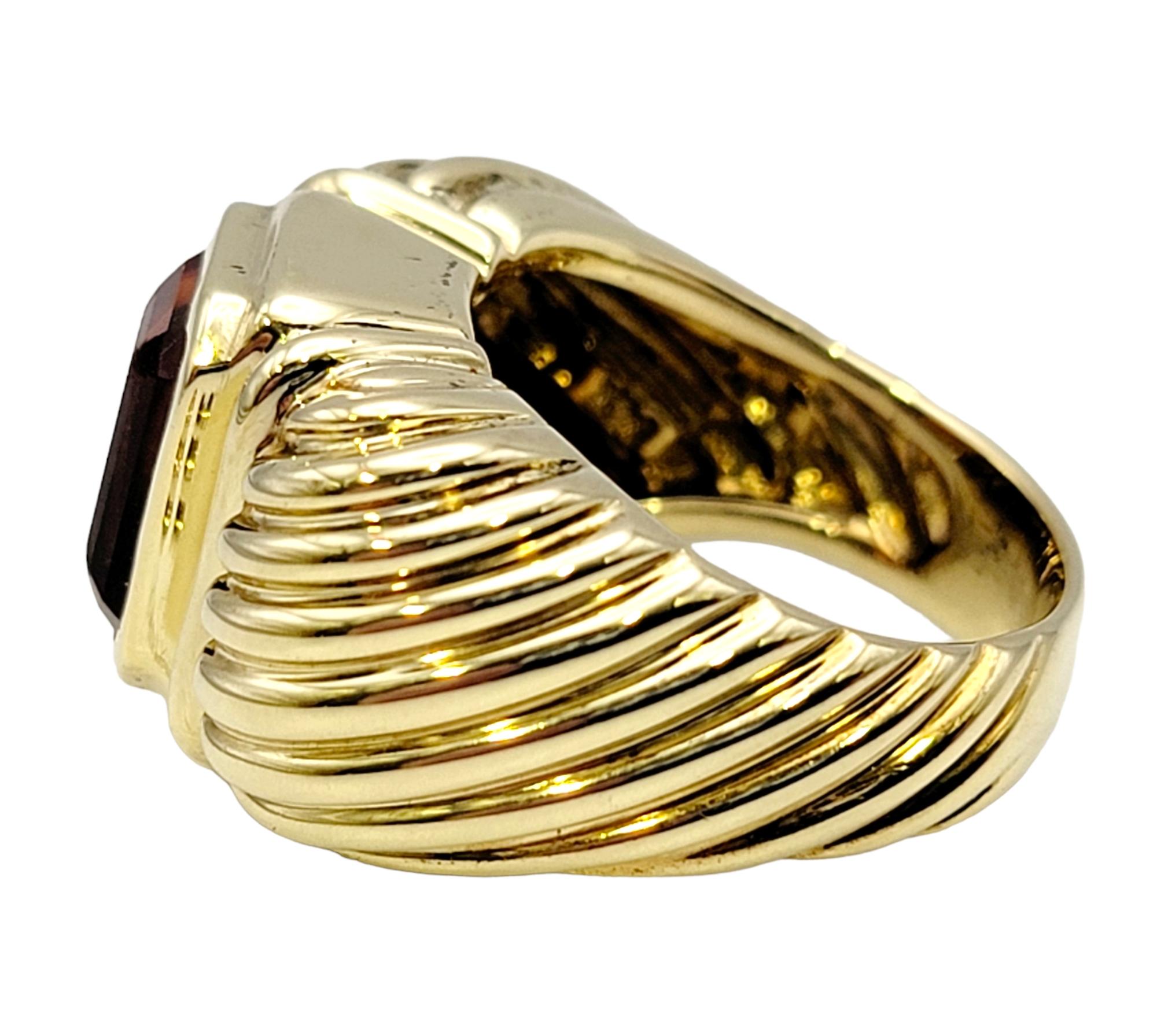 David Yurman: Albion-Cocktailring aus 14 Karat Gelbgold mit Citrin im Smaragdschliff 5