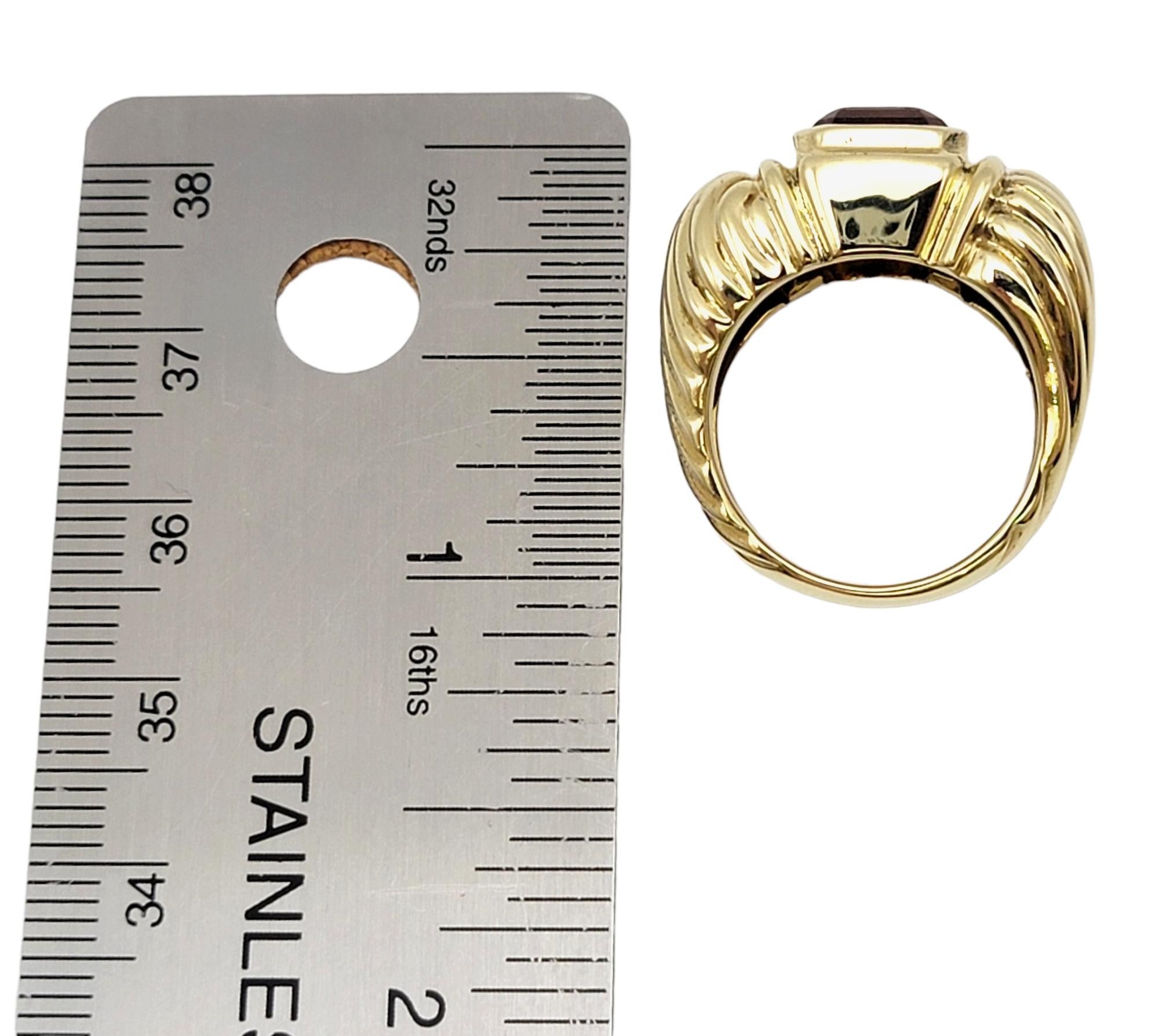 David Yurman: Albion-Cocktailring aus 14 Karat Gelbgold mit Citrin im Smaragdschliff 11