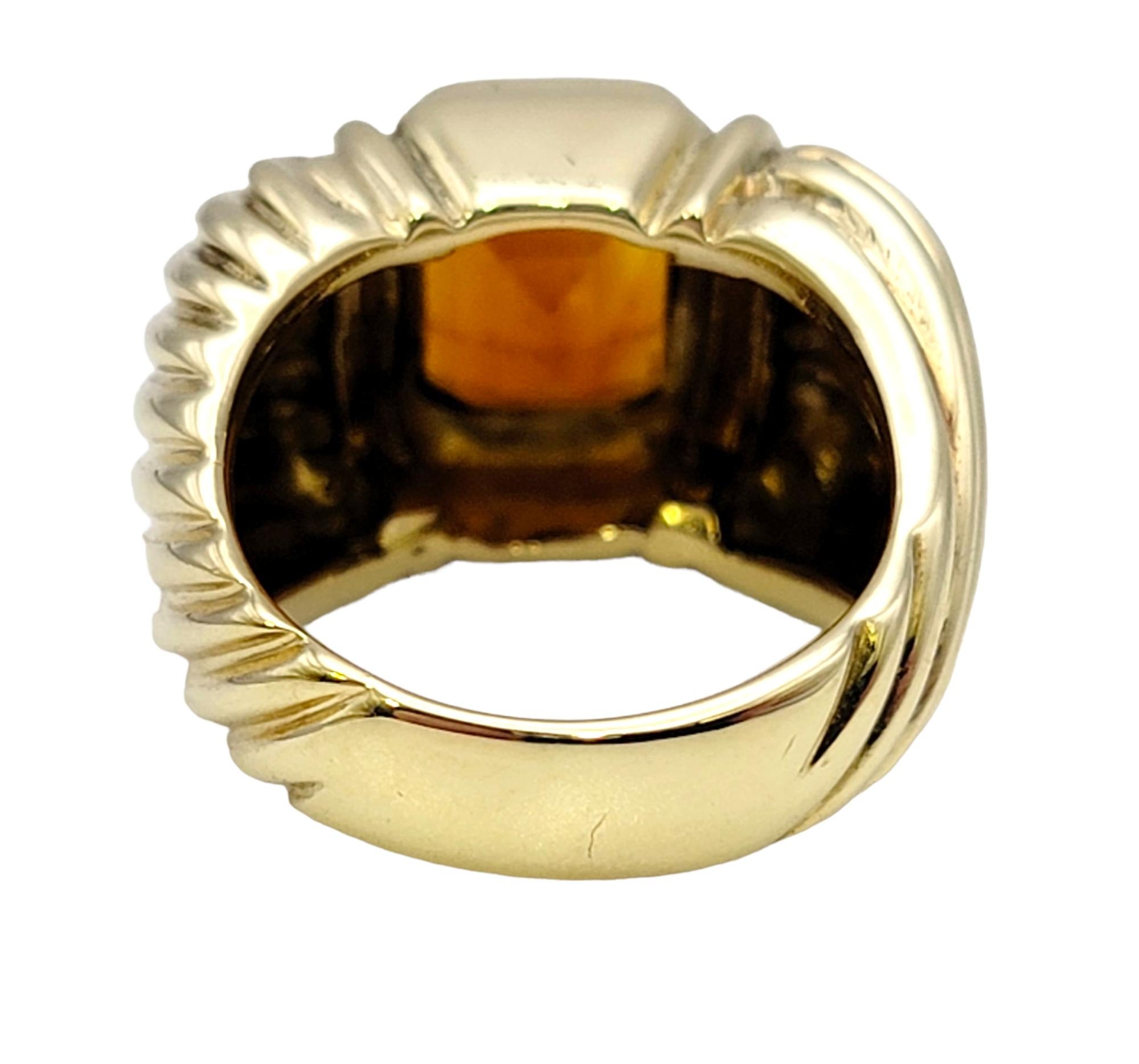 David Yurman: Albion-Cocktailring aus 14 Karat Gelbgold mit Citrin im Smaragdschliff 3