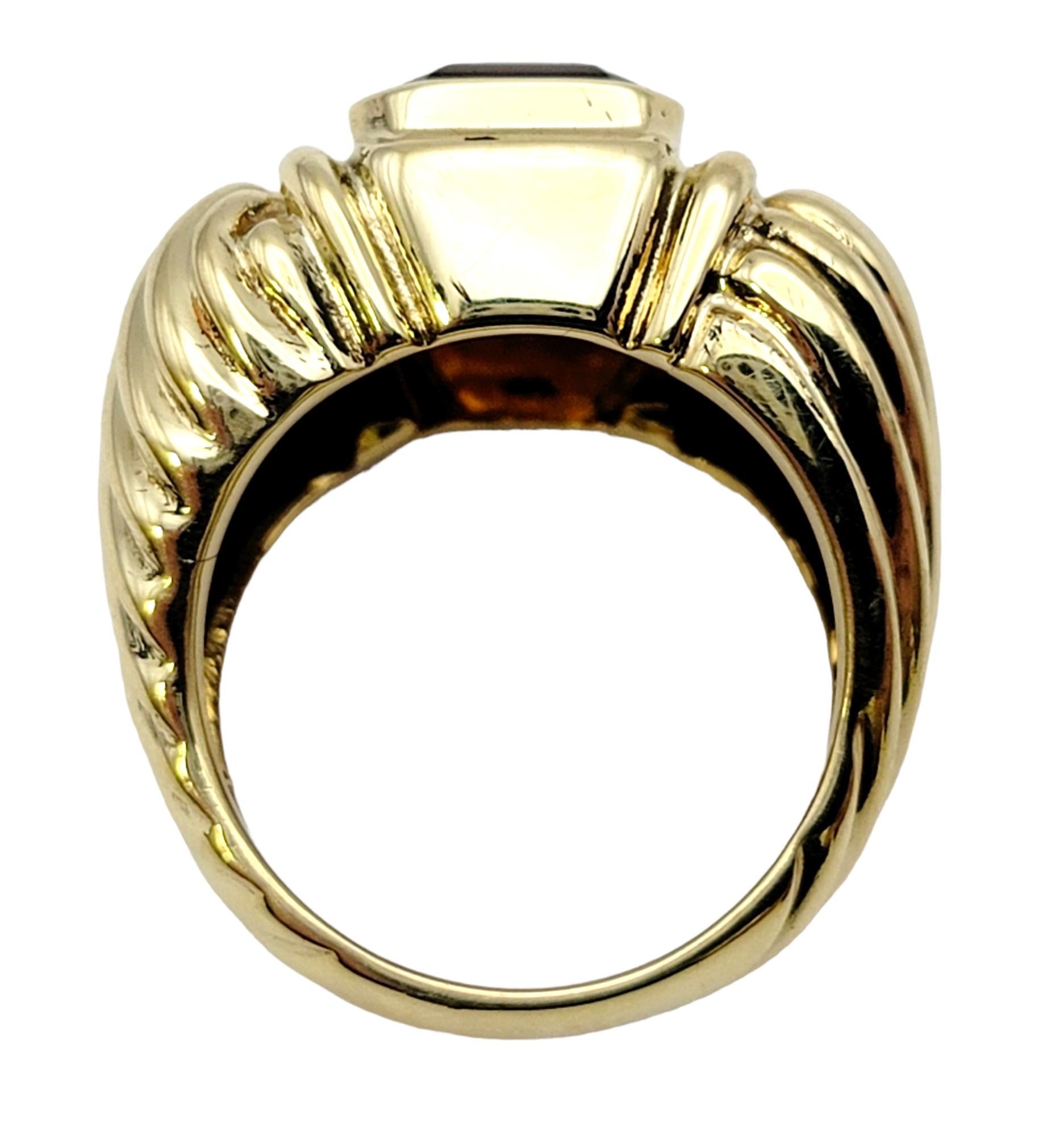 David Yurman: Albion-Cocktailring aus 14 Karat Gelbgold mit Citrin im Smaragdschliff 4
