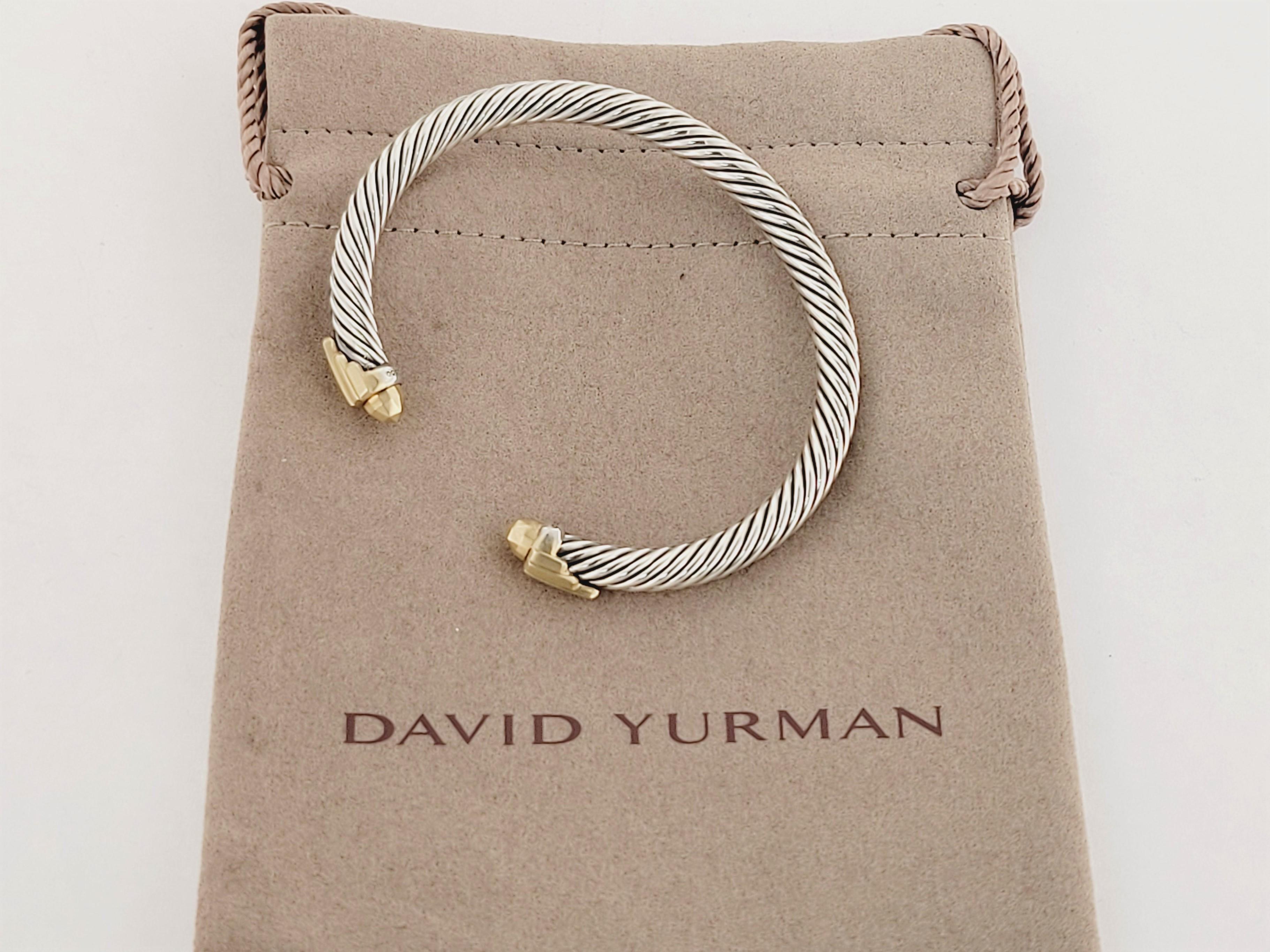 David Yurman Empire-Kabelarmband mit 18 Karat Gelbgoldkuppeln im Zustand „Neu“ im Angebot in New York, NY