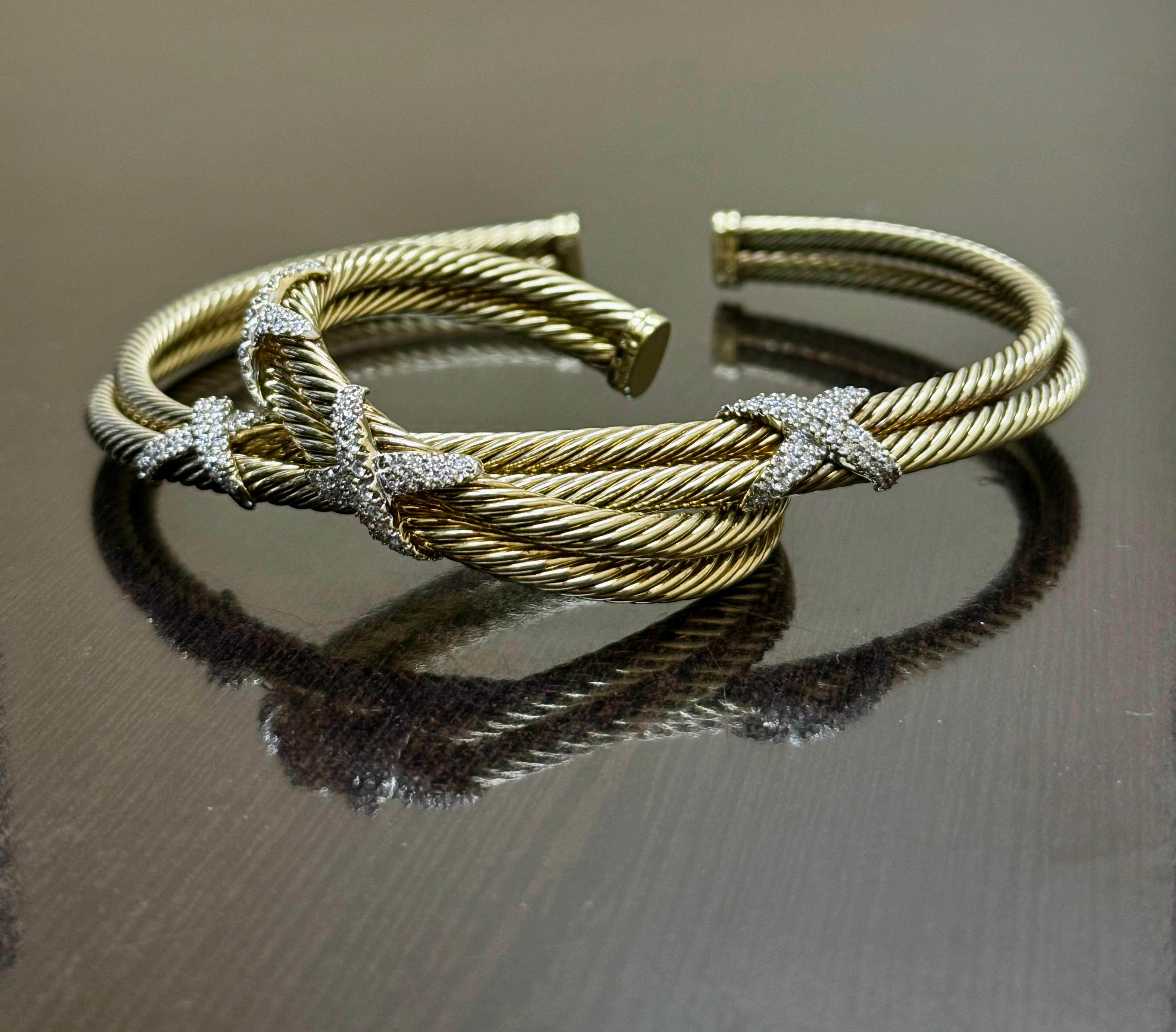 david yurman diamond x bracelet