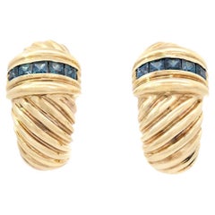 DAVID YURMAN Estate 14k Sapphire Earrings