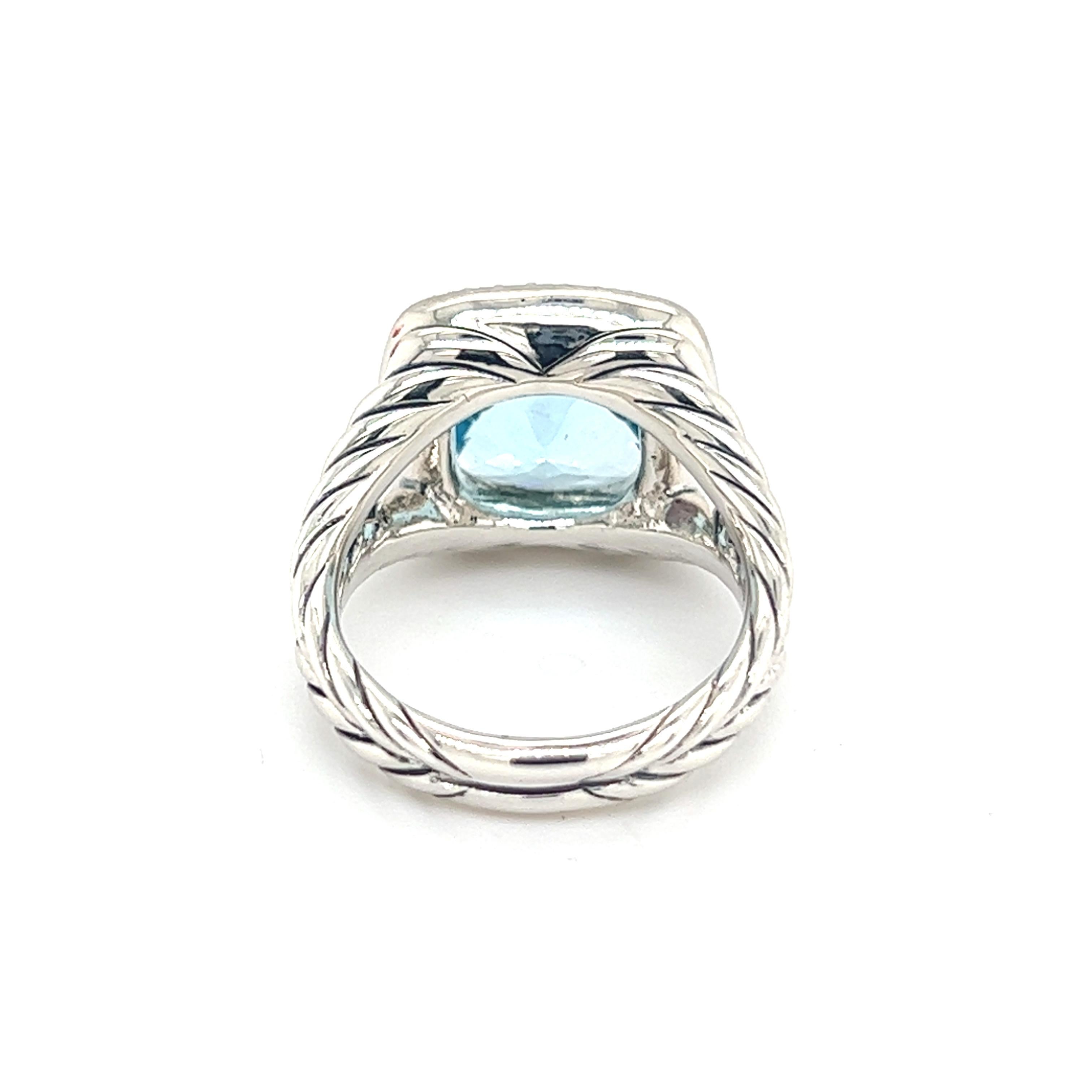 estate blue topaz engagement ring