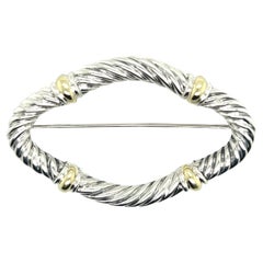 Nachlassbrosche 14k Gold + Sterlingsilber von David Yurman